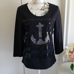 NWOT...Peck & Peck Weekend 3/4 Sleeve Top